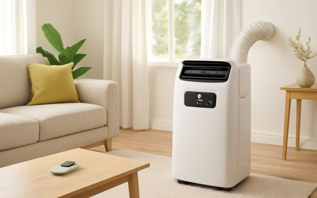 Stay cool with 12000 btu portable air conditioner dehumidifier with remote timer