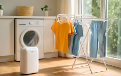 Save time on laundry with a dehumidifier to dry clothes for fast, fresh fabrics.